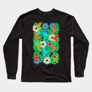 Flowers and hummingbirds Long Sleeve T-Shirt